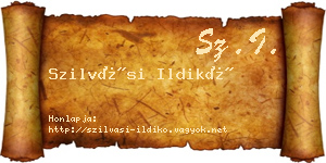 Szilvási Ildikó névjegykártya