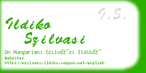 ildiko szilvasi business card